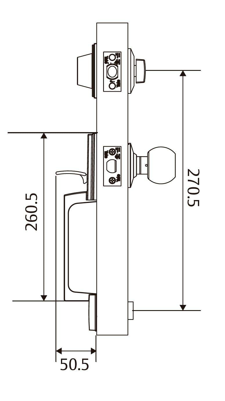 Gatillo Yale Niquel Satin Napoles Llave-Llave Ball