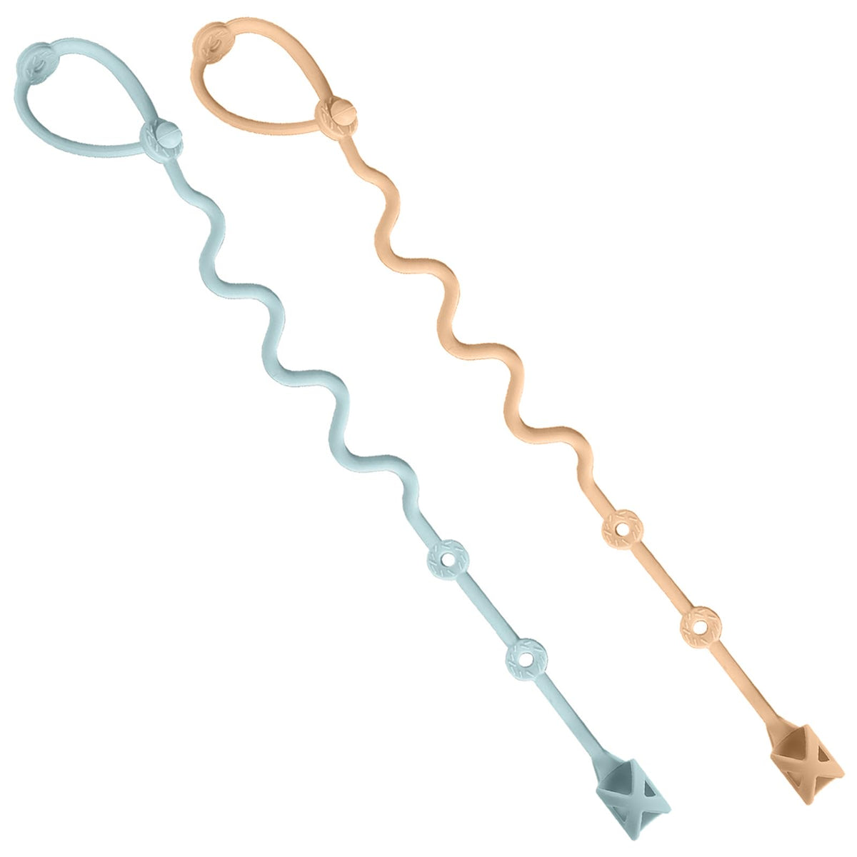 Correa de silicona para utensilios (azul/rosa, 2 unidades)