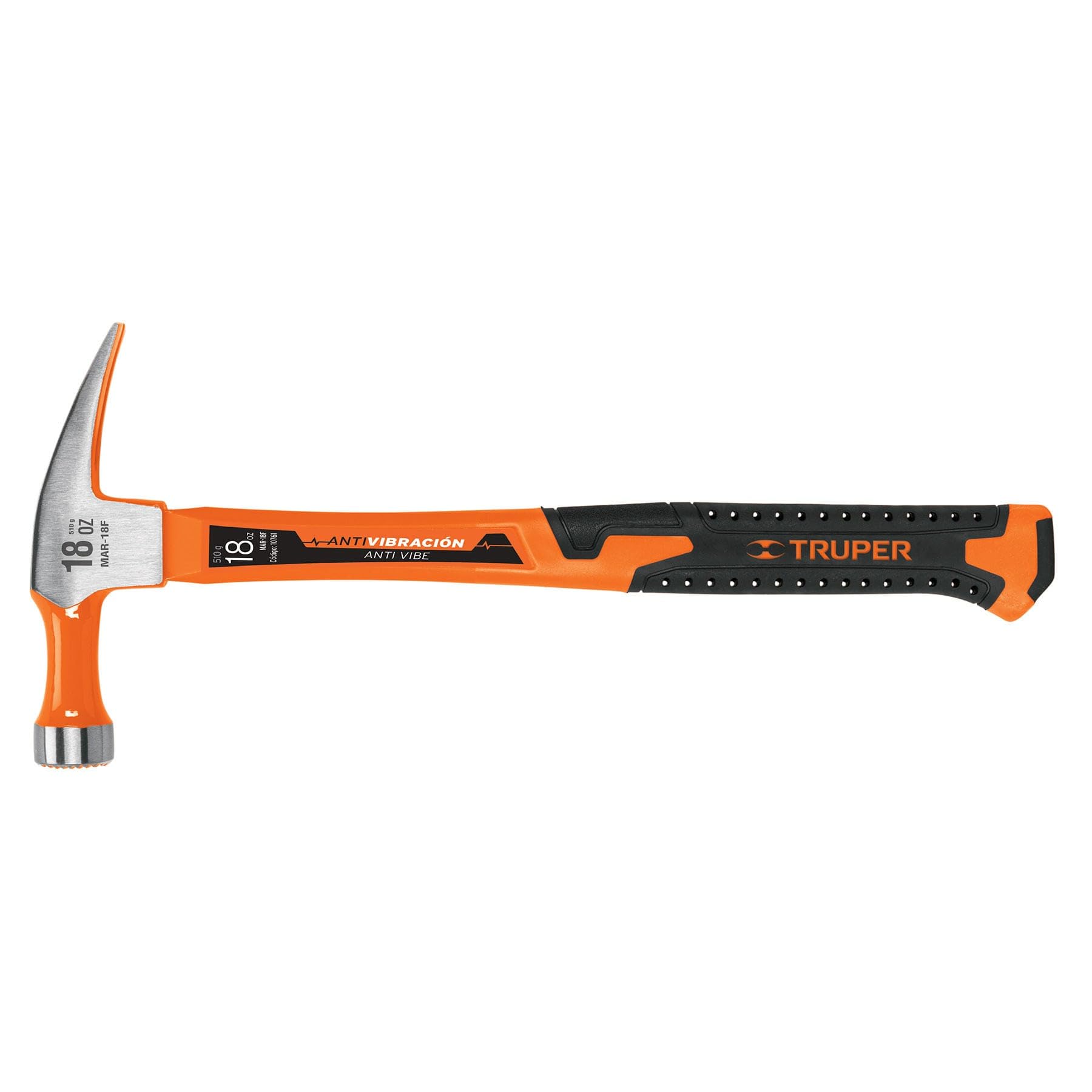 Martillo Truper Fibra de Vidrio 18 oz uña Recta 1 Pieza