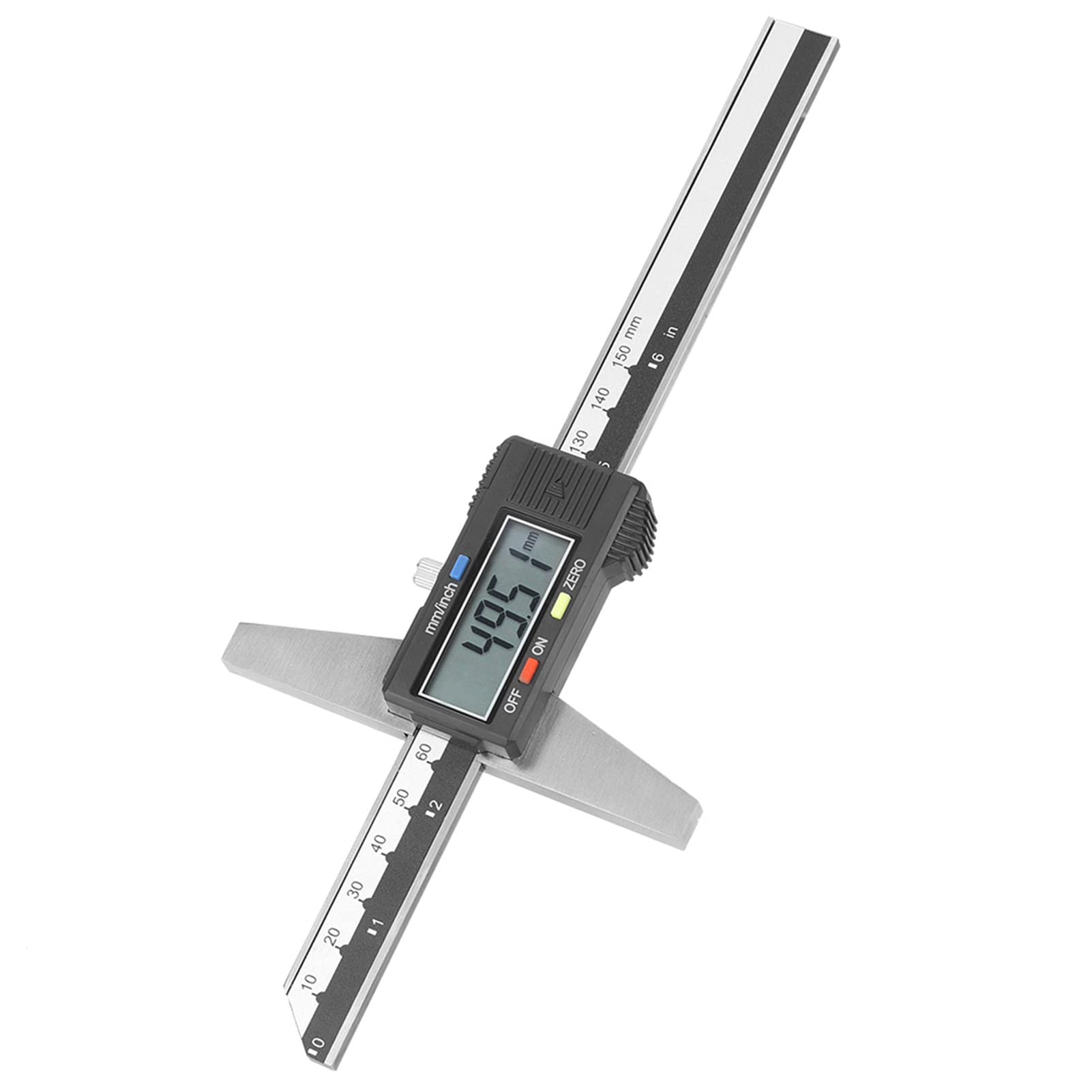 Calibrador Vernier de Profundidad Digital, Herramienta de Medición, Acero Inoxidable de Alta Precisión, 0-150mm, 0,01mm