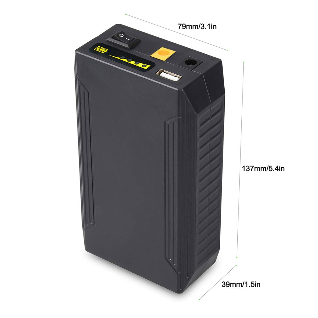 Batería Recargable TalentCell Negra con Salida DC para Tira LED y Cámara CCTV