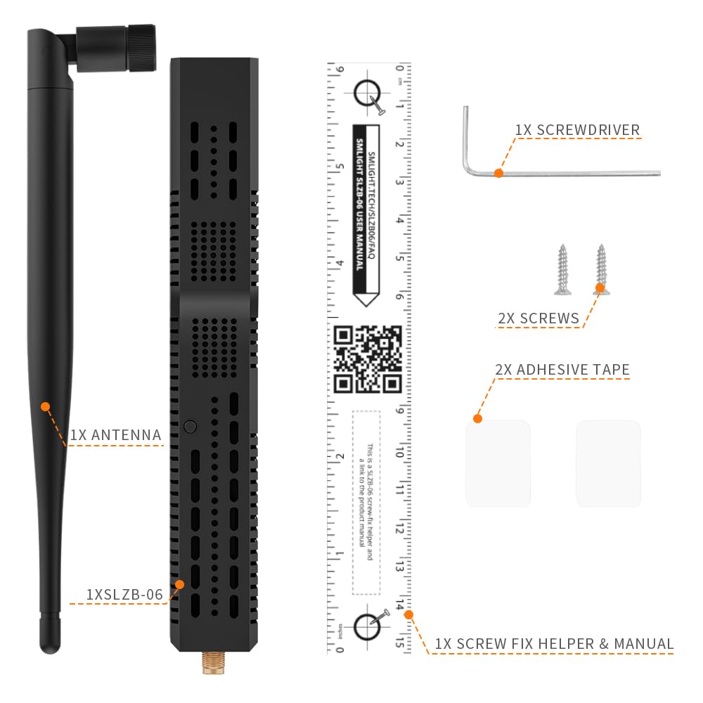 LOAMLIN SMLIGHT SLZB-06M - Un adaptador Zigbee 3.0 a Ethernet, USB y WiFi con soporte PoE, funciona con Zigbee2MQTT, asistente doméstico, ZHA