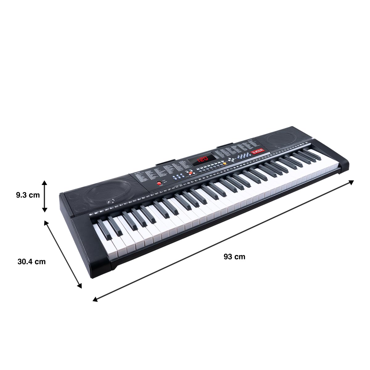 Teclado 61 Teclas con Luz USB AUX Rec Función Enseñanza 255 Ritmos Tonos 61 Percusiones