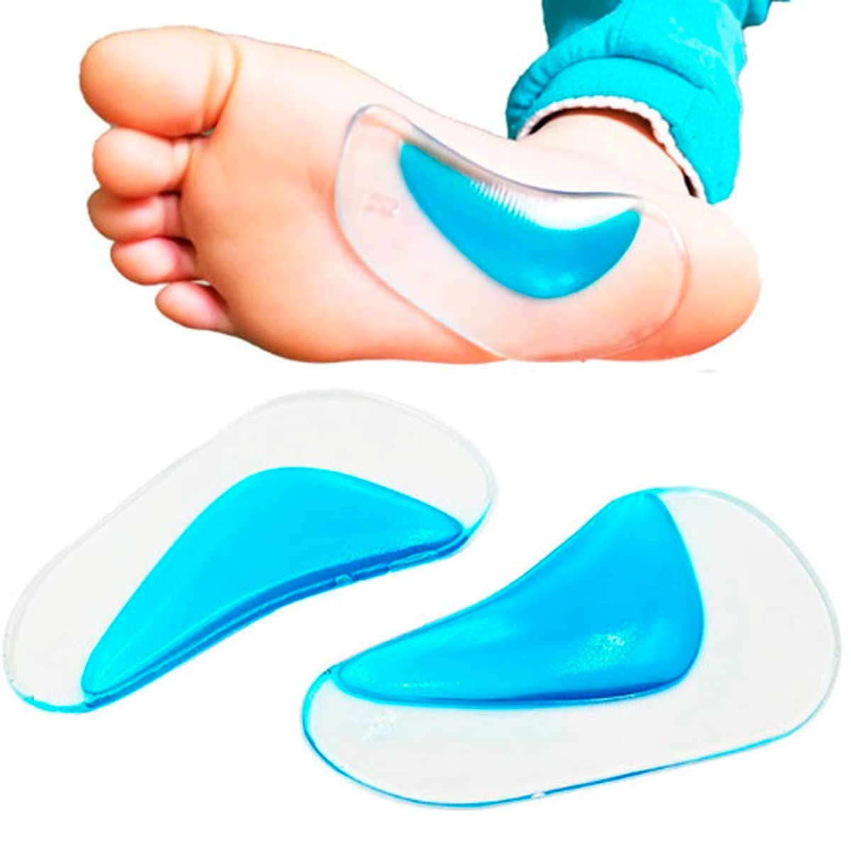 Plantillas Ortopédicas Gel Silicona Pie Plano Soporte Arco