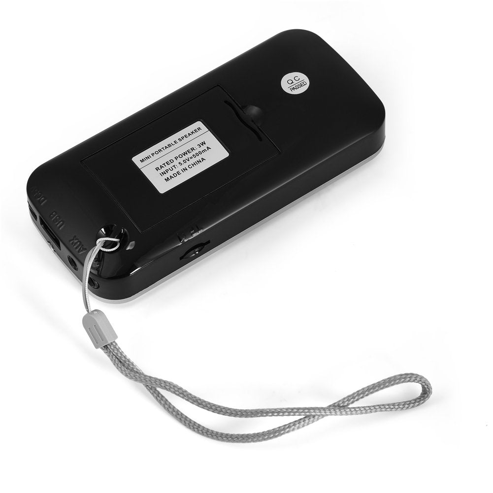 Ciglow Radio FM, Mini Portátil de Audio Digital Reproductor de Música Altavoz con Linterna LED Soporte TF Tarjeta USB AUX