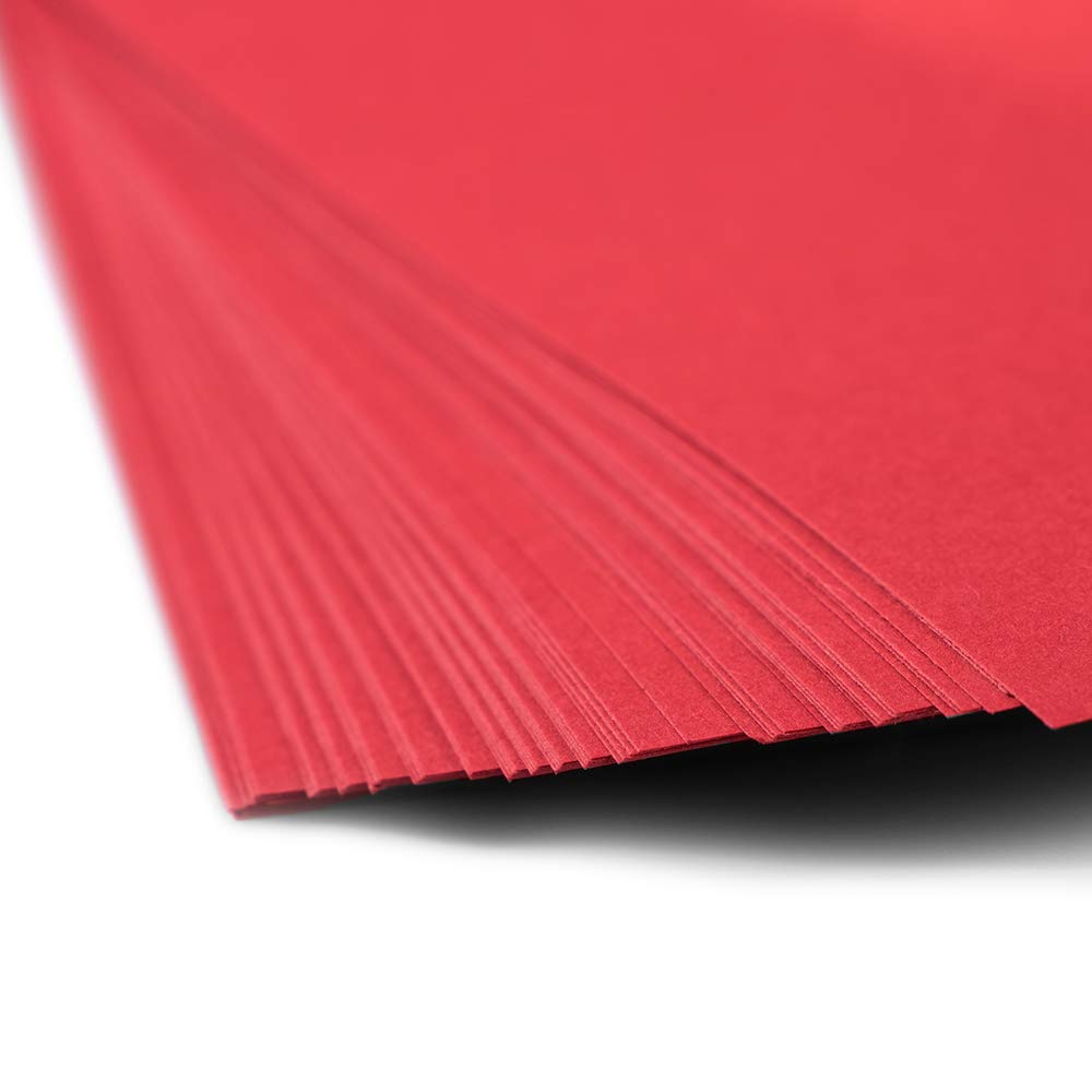 JAM PAPER Papel de color de 25 libras, 90 g/m² (60 lb). Texto) - 8,5 x 11 - Rojo reciclado - 100 hojas por paquete