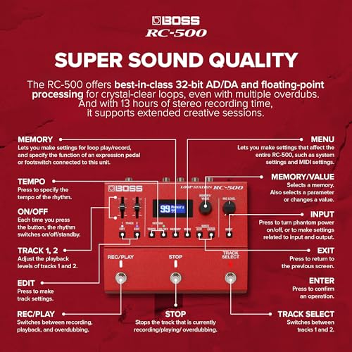 Boss RC-500 Loop Station - Pedal de grabación de frases compacto