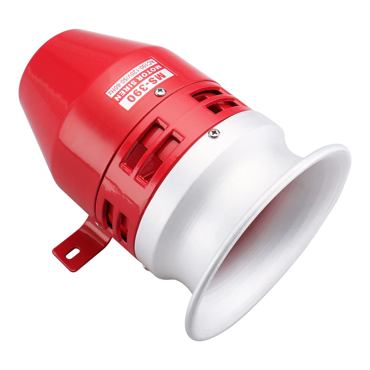 Baomain - Sirena de Motor MS-390, 110V, 0.93A, 125DB, Rojo, Montaje en Pared