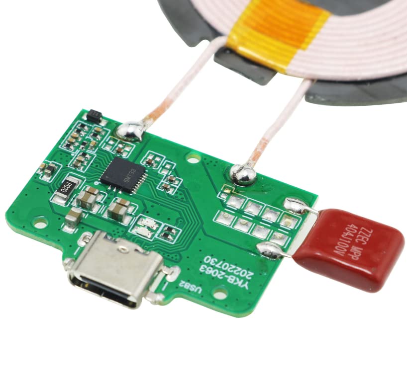 SJZBIN Cargador inalámbrico Qi de 15 W PCBA placa de circuito con carga de almohadilla de bobina