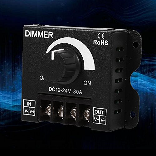 Controlador de Atenuación Yosoo LED Negro Control de Botón para Tira de LED de un Solo Color