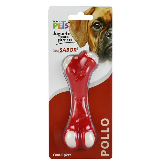 Fancy Pets Juguete Dental en Forma de Hueso con Sabor Pollo Tamaño Mediano para Perro