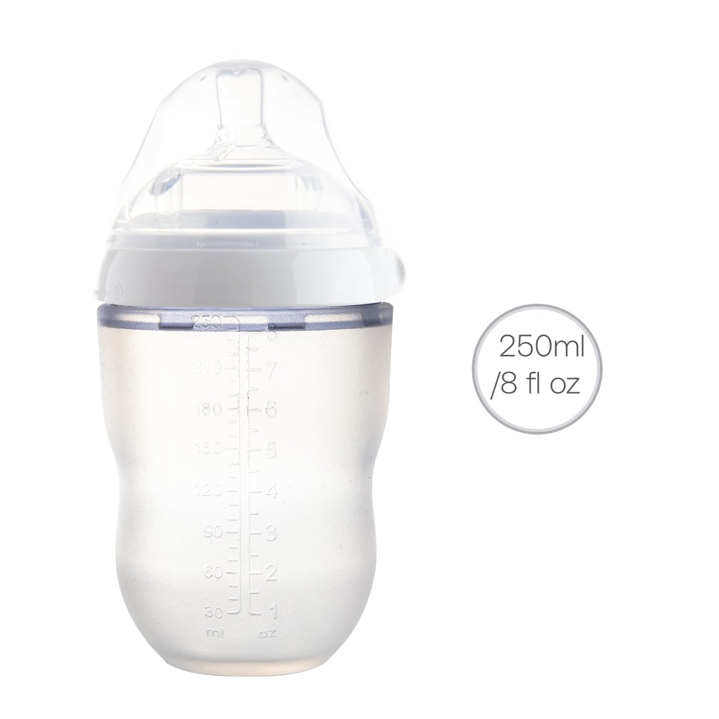 Bebesit My Cup VTK100 | Set 2 Biberones + Tetina + Asa para Bebés | Flujo Adaptable 150/250Ml 5/8Oz | Silicona Anti-Derrame Libre de BPA | Compatible con Microondas y Lavavajillas