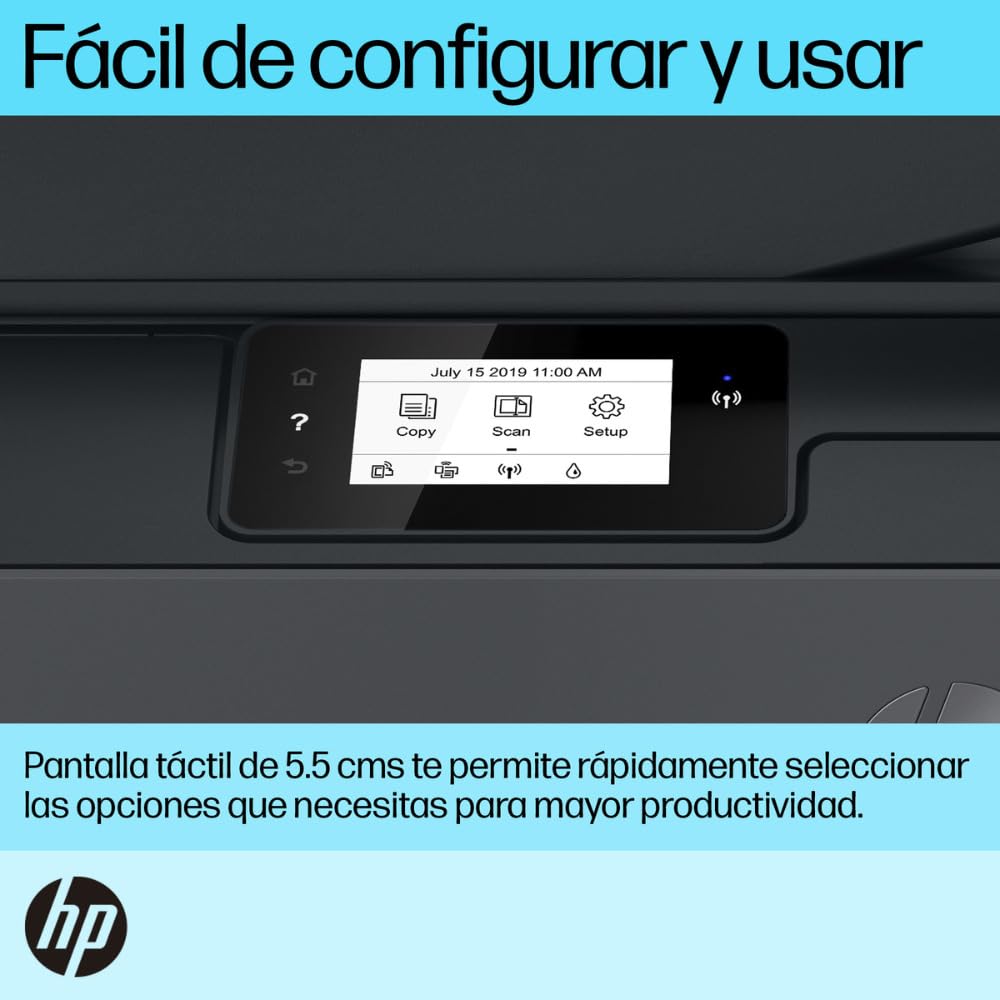 HP Impresora Multifuncional Smart Tank 530, Tinta Continua, Color, Wi-Fi, Dúplex (Doble Cara) Manual, ADF Alimentador Automático, Imprime desde HP Smart App, Impresión, Escaneo, Copiado (4SB24A)