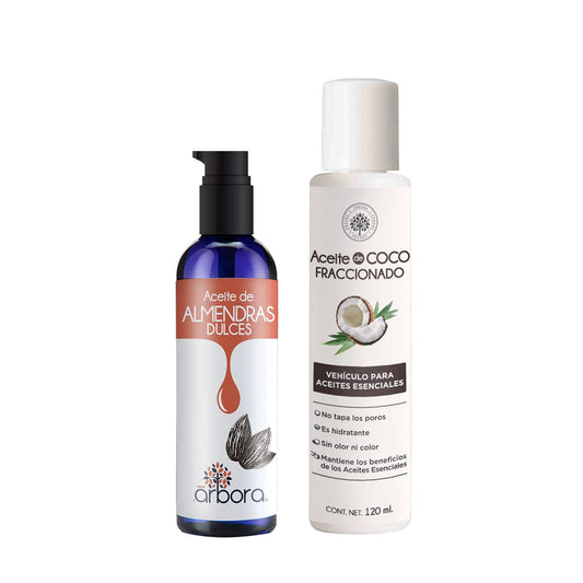 Árbora Aceite de Coco Fraccionado y Almendras para piel uñas y cabello