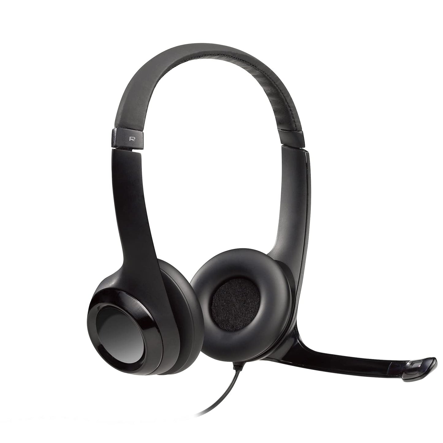 Logitech H390 Diadema con Cable, Sonido Estéreo y Micrófono USB con Supresión de Ruido, Controles Integrados en el Cable, PC/Mac/Laptop/Chromebook - Negro