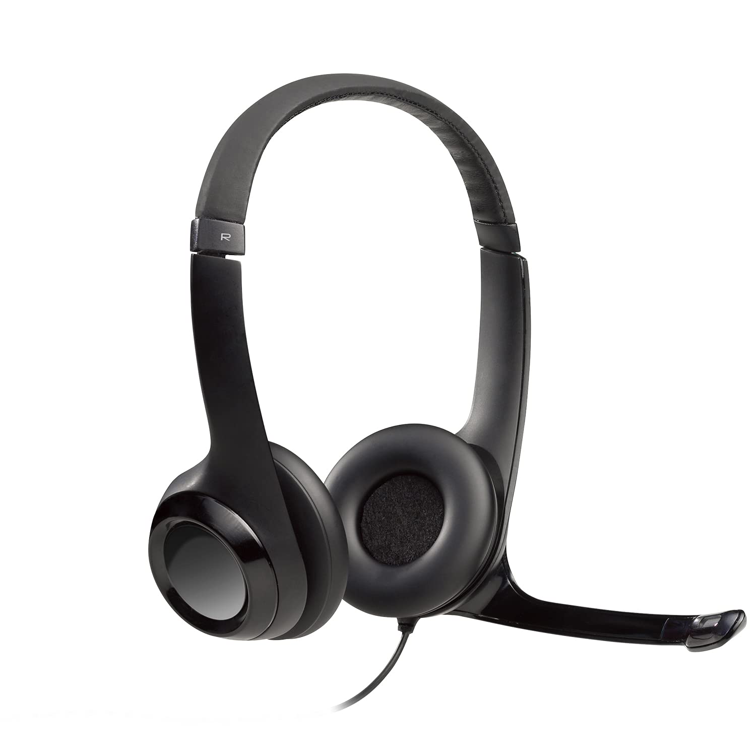 Logitech H390 Diadema con Cable, Sonido Estéreo y Micrófono USB con Supresión de Ruido, Controles Integrados en el Cable, PC/Mac/Laptop/Chromebook - Negro