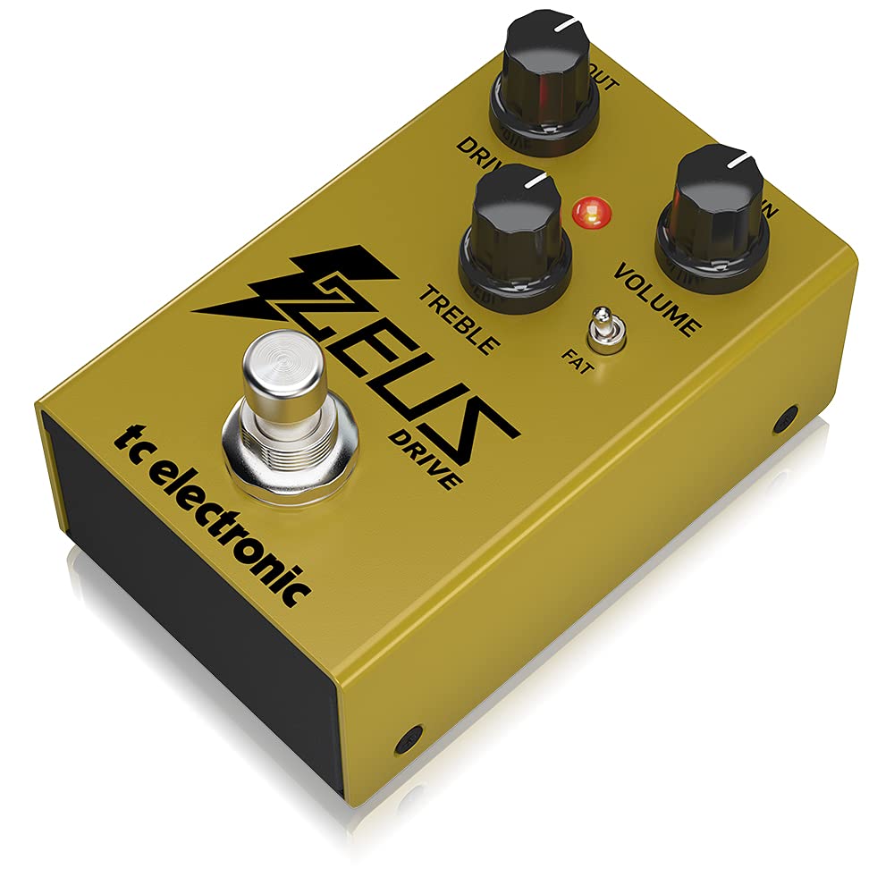 Pedal Overdrive TC Electronic Zeus Drive Dorado con Boost Dinámico y Bypass Opcional