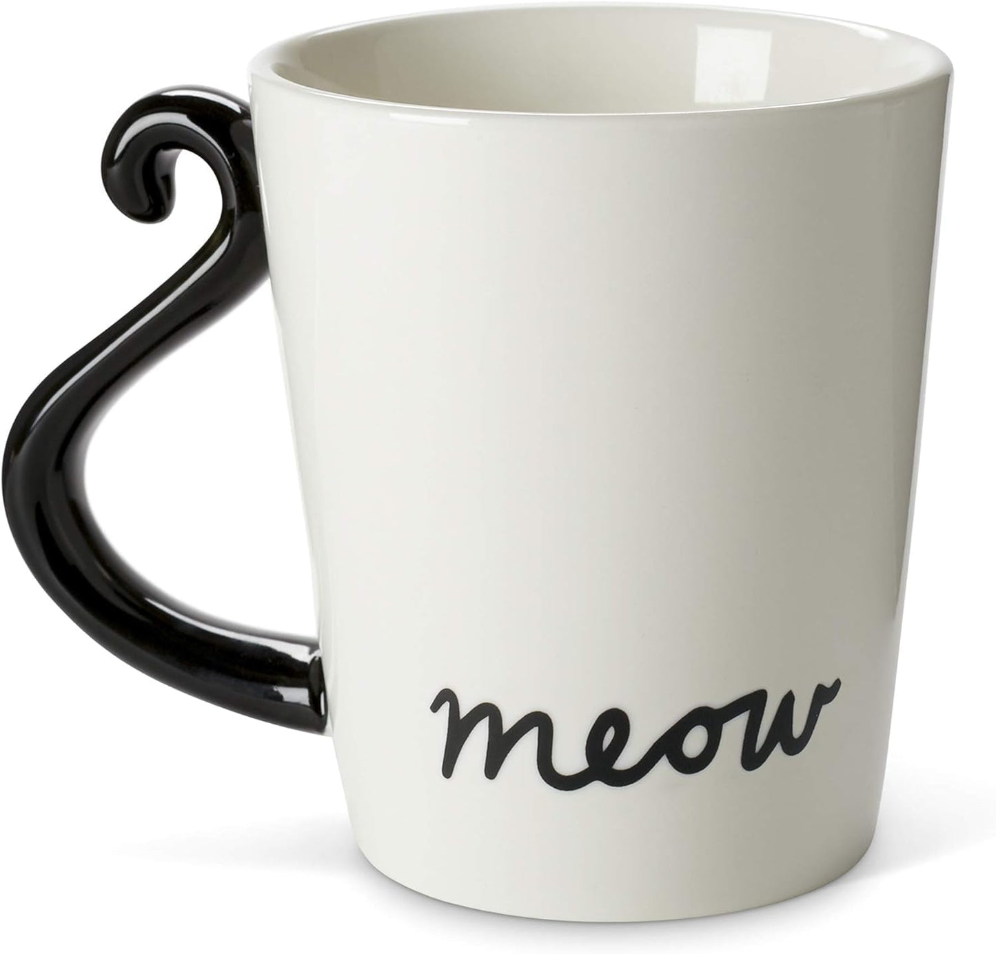 Tazas de Cerámica Animal con Diseño Impreso a Mano Gato Blanca