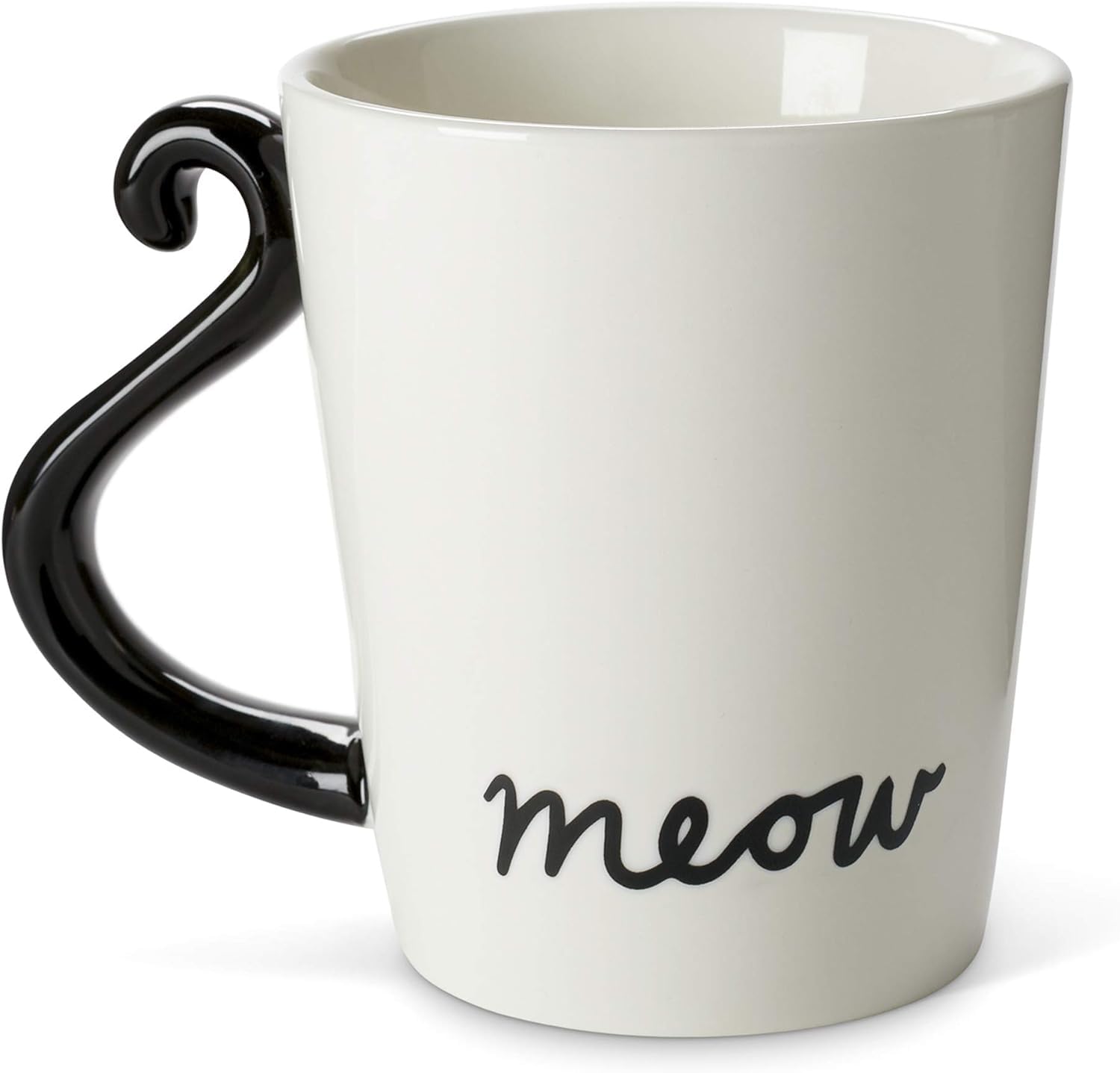 Tazas de Cerámica Animal con Diseño Impreso a Mano Gato Blanca