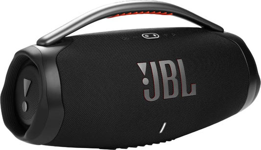 JBL Boombox 3 Wi-Fi Bocina Portátil Bluetooth, Sonido 3D Dolby Atmos, Reproducción 24 Horas, Resistente al Agua y Polvo IP67 - Negro