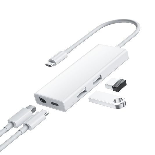 Adaptador USB C a Mini DisplayPort 4K a 60Hz con Puerto de Carga PD de 65 W y 2 Puertos USB 2.0