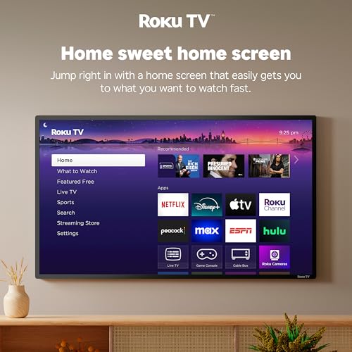 Hisense 32 Pulgadas Clase A4 Series HD 720p Smart Roku TV con compatibilidad Alexa (32A4HNR) - Dolby Audio, diseño de Bisel Delgado