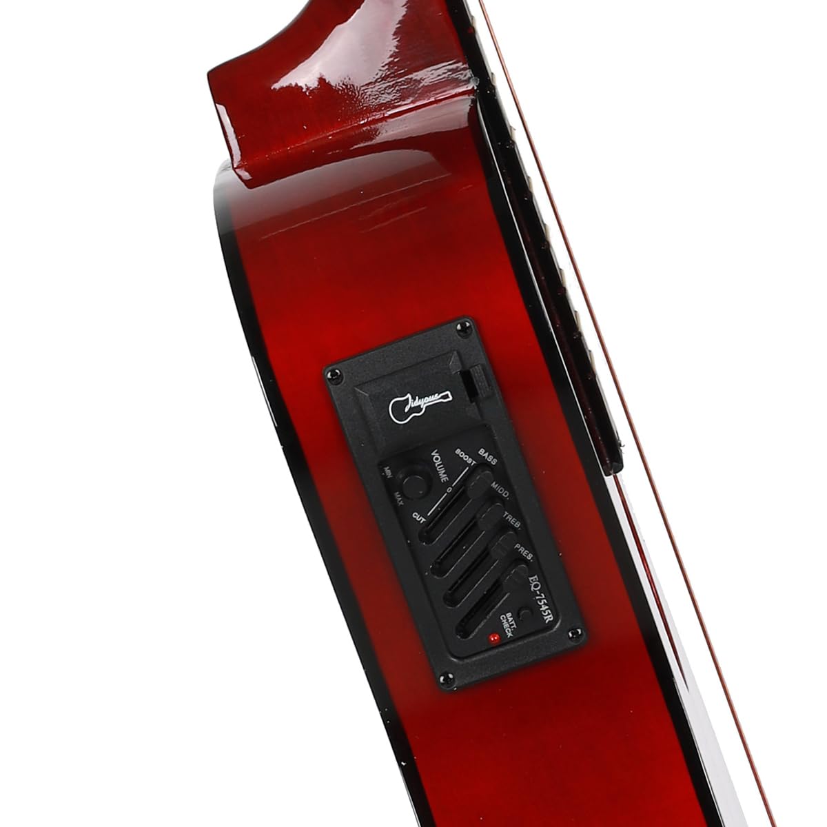 38 inch Electroacústica Guitarra Guitarra acustica con Afinadores,Correas,Cuerdas para Instrumentos,Plumillas,Cable amplificador guitarra,soul,Fundas para Guitarras 3/4 (Red)