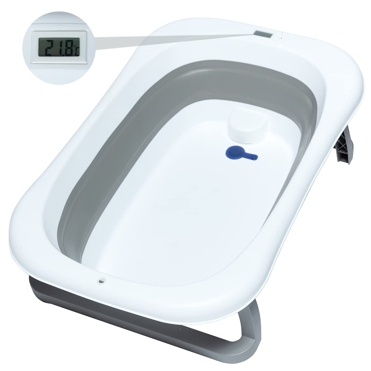 BAMBINETO Bañera plegable para Bebé con Termómetro CHICA