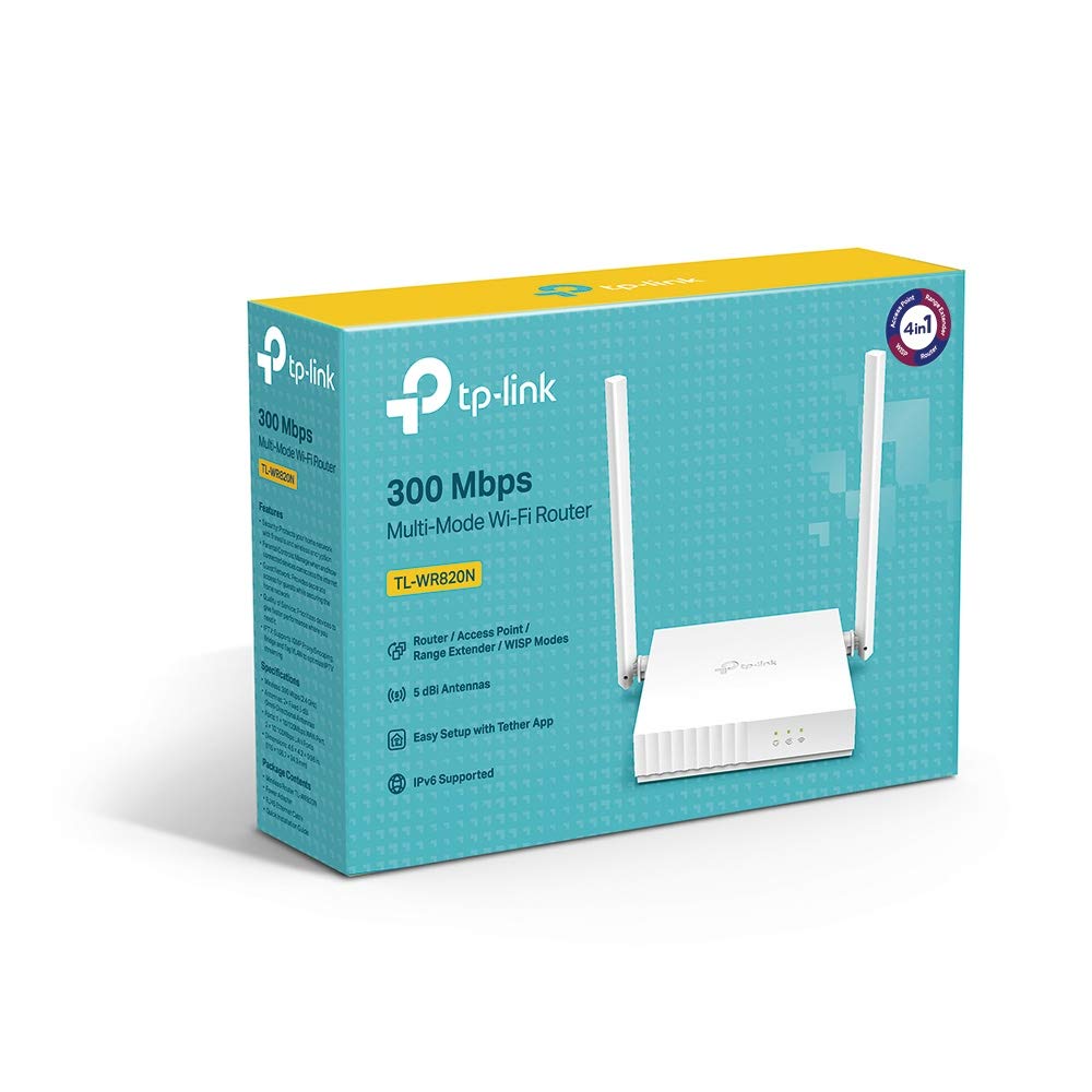 Router WiFi TP-Link TL-WR820N 2.4 GHz N 300Mbps Multimodo con 2 Antenas externas