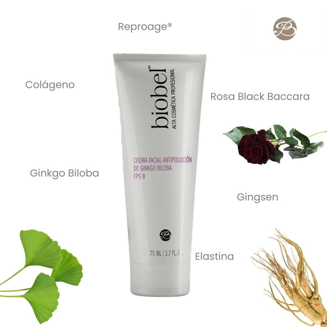 Biobel Crema Facial Antipolución de Ginkgo Biloba FPS-8 75ml