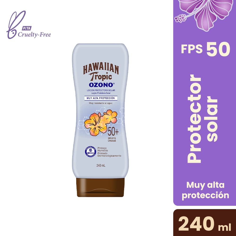 Hawaiian Tropic Ozono Protector Solar 50+ FPS Loción de 240 ml