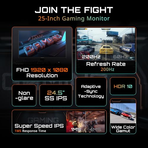 GIGABYTE Monitor Gamer GS25F2 LED 24.5", 1920x1080 Full HD, 200Hz, HDMI/DisplayPort, Bocinas Integradas, Negro