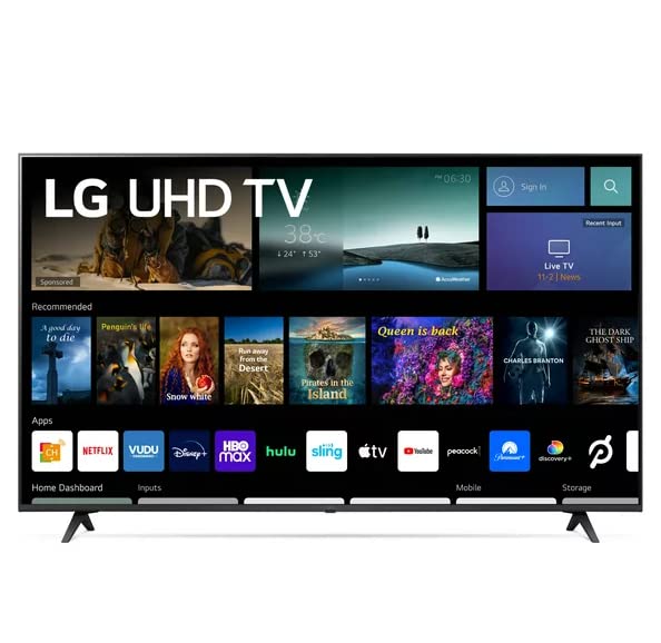LG 50" Class 4K 2160p Smart LED TV webOS HDR10 Procesador α5 Gen5 Optimizador de Juegos + Soporte de Pared 50UQ7070ZUE (Reacondicionado)