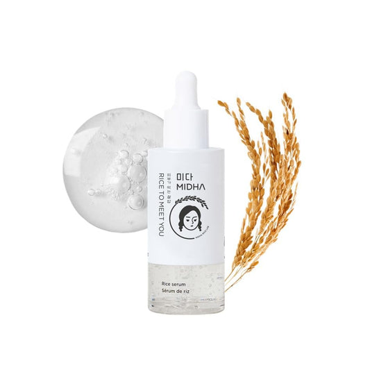 Suero de Arroz 50ml para hidratar, reafirmar y revitalizar la piel, Uso diurno y nocturno, Absorción rápida, Vegano