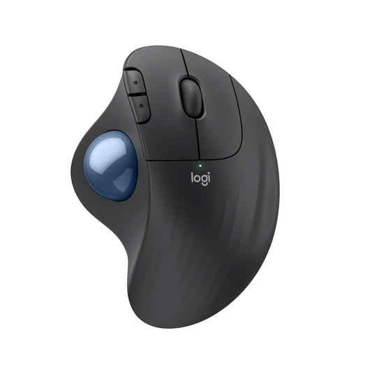 Logitech Ergo M575S Mouse inalámbrico con trackball, Mouse ergonómico inalámbrico con Bluetooth y dongle cifrado, Control cómodo con el Pulgar, Seguimiento preciso y Fluido, para PC/Mac - Grafito