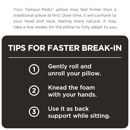 Almohada Tempur-Pedic TEMPUR-Ergo Neck Mediana Blanca Soporte Firme Cubierta Lavable