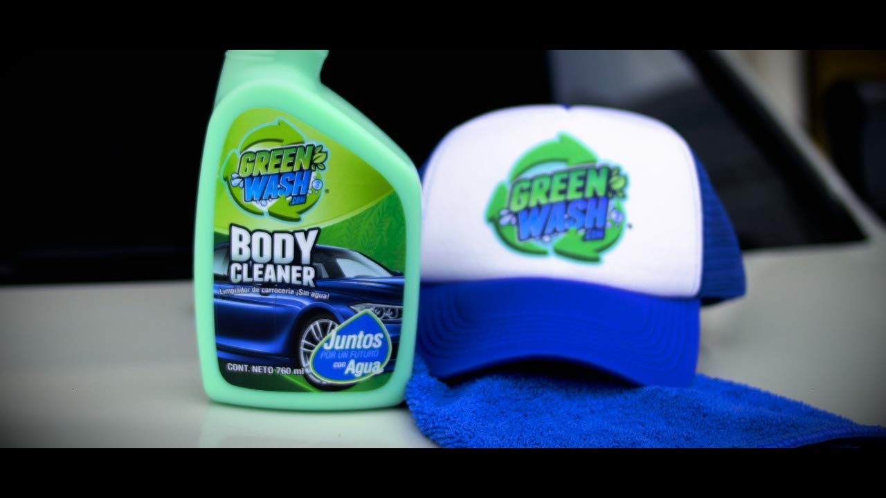 Green Wash 3 Kit Lavado Ecológico Exterior Lava Y Encera Tu Auto Sin Agua En Seco