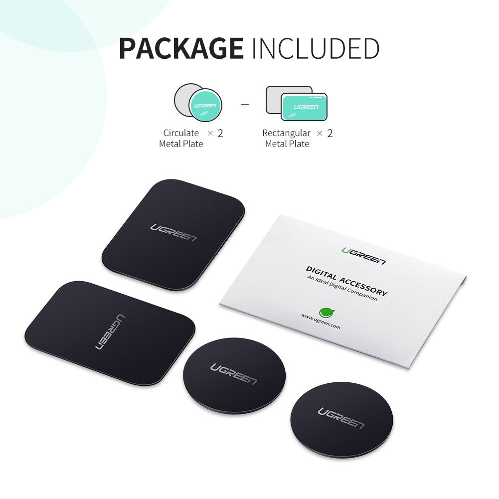 Láminas Metálicas para Soporte Celular UGREEN Reemplazo Adhesivo para Automóvil