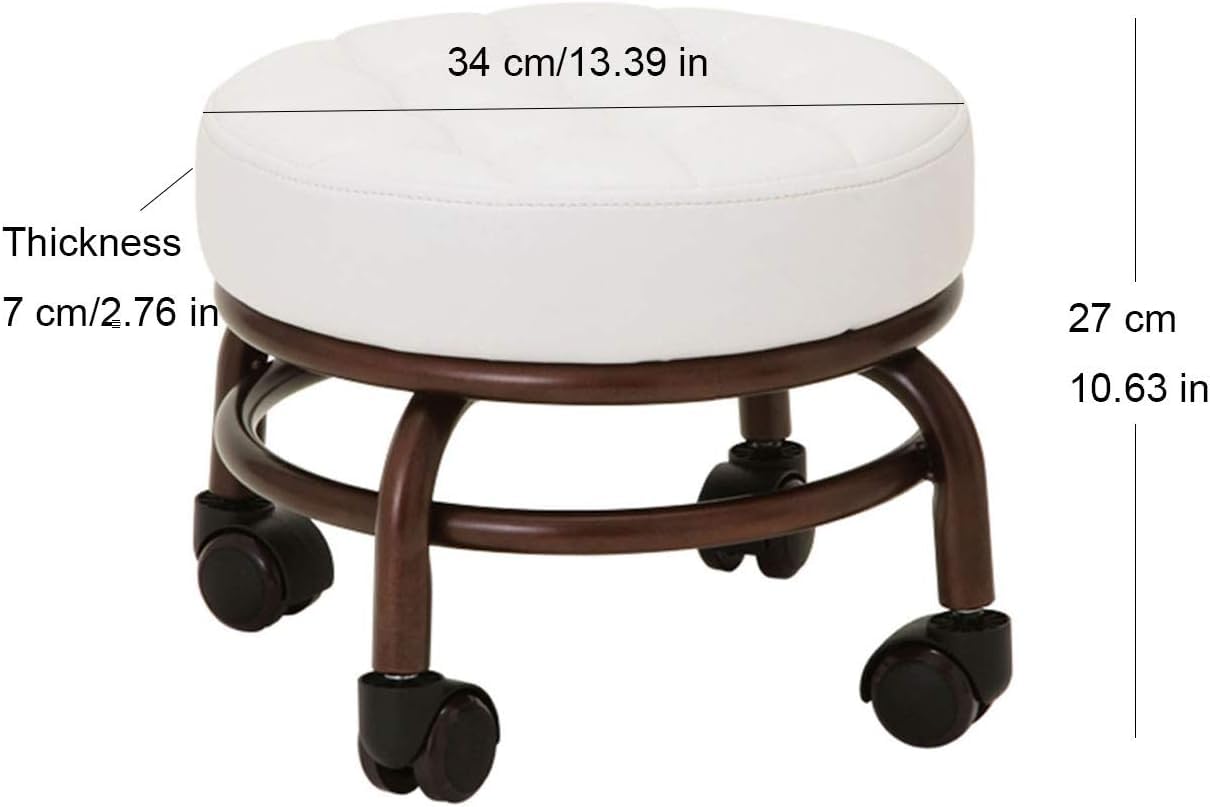 Silla de Pedicure Elitzia Blanco con Taburete para Salón de Belleza