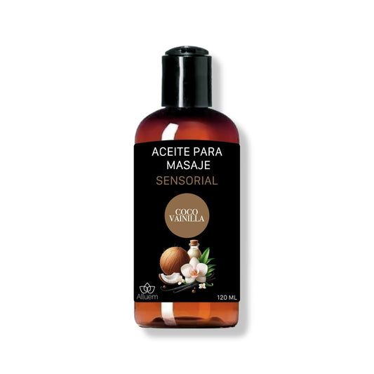 Aceite Para Masaje Alluem Coco Vainilla Sensorial