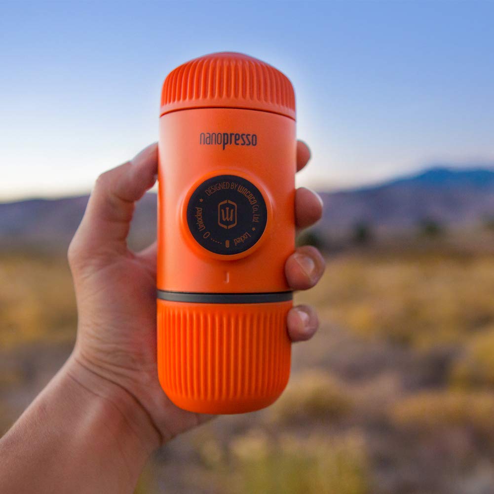 Cafetera Portátil Wacaco Nanopresso Naranja Patrol Versión Mejorada de Minipresso para Viaje y Camping