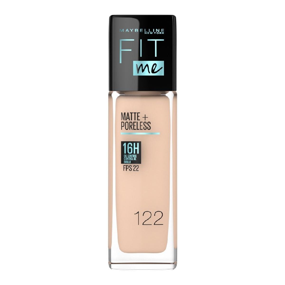 Maybelline Base de Maquillaje Fit Me Matte, 122 Creamy Beige