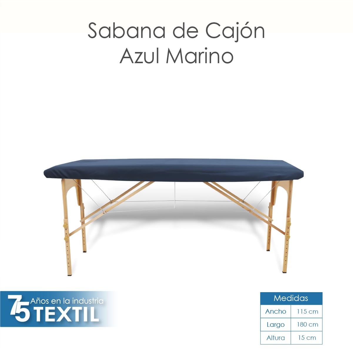 La Nueva Perla Juego Sabana Camilla Masaje Spa Exploracion Microfibra Color (Azul Marino, 1 Juego (2 Piezas))