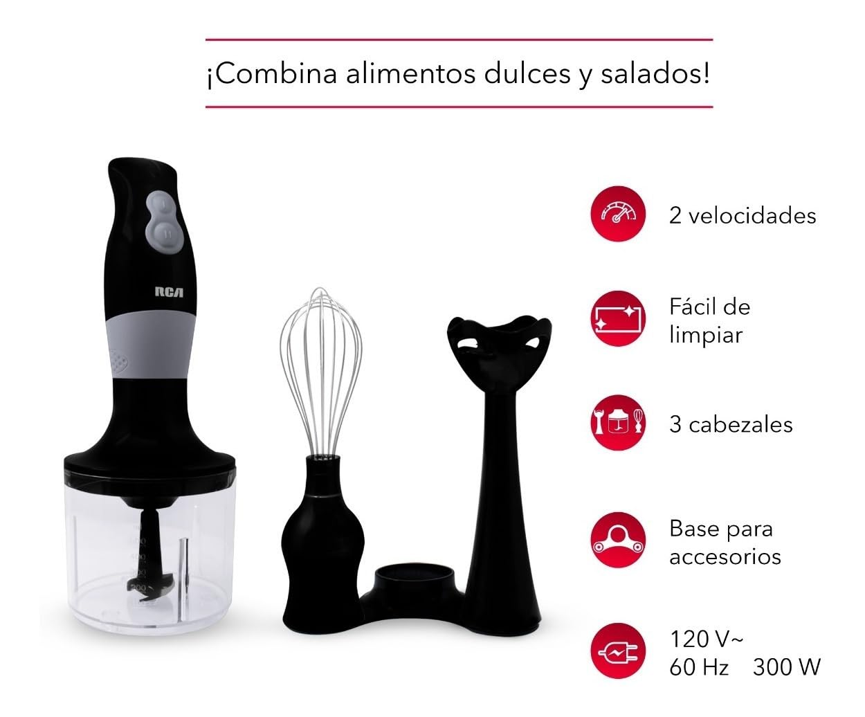 Batidora de Mano RCA 3 en 1 RC-1205