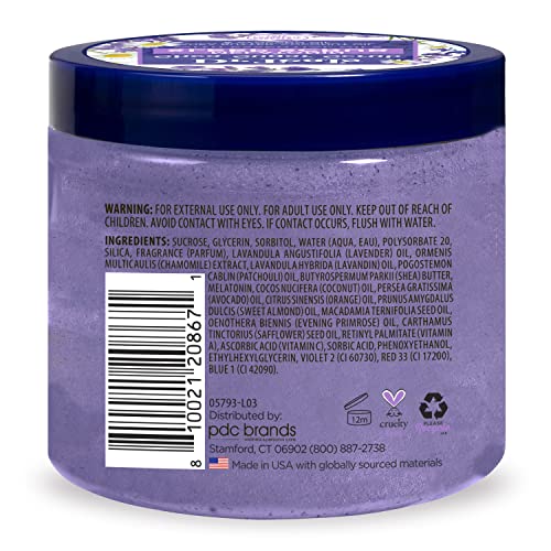 Dr Teal's Shea Sugar Body Scrub, Melatonin with Essential Oils, 19oz (Pack of 3) (Packaging May Vary)