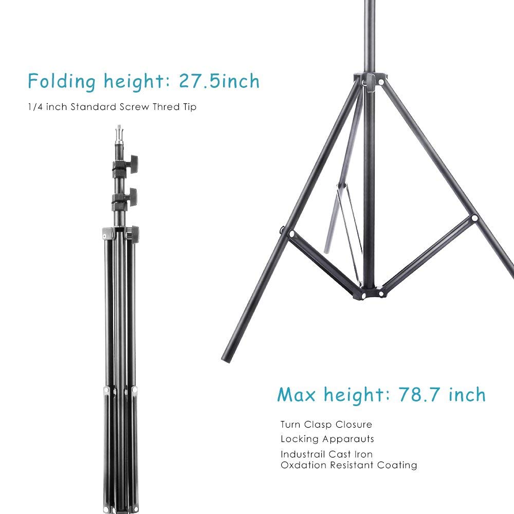 Selens Photo Umbrella Kit 33"/84cm White Soft Umbrella with Light stand and Metal Flash Bracket Mount for Portrait Photography, Studio and Video Lighting