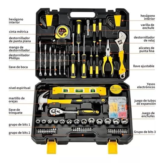 BSD MY HOMEX Juego Kit De Herramientas Domesticas, Caja xon 108 Piezas, herramientas Manual de Reparación General