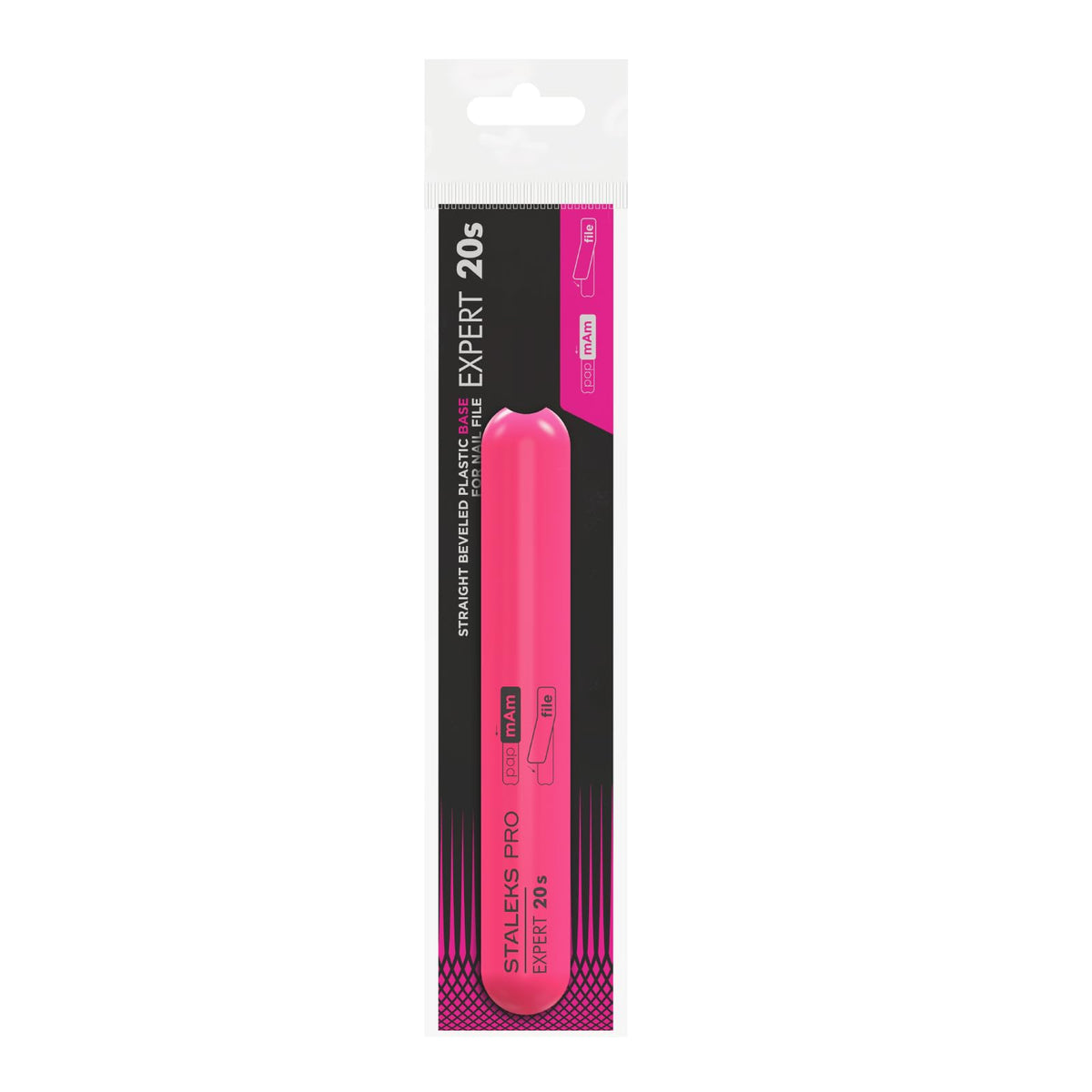 Staleks Lima de Uñas de Plástico Inclinada, Recta (Base) Spbe-20S, Rosa