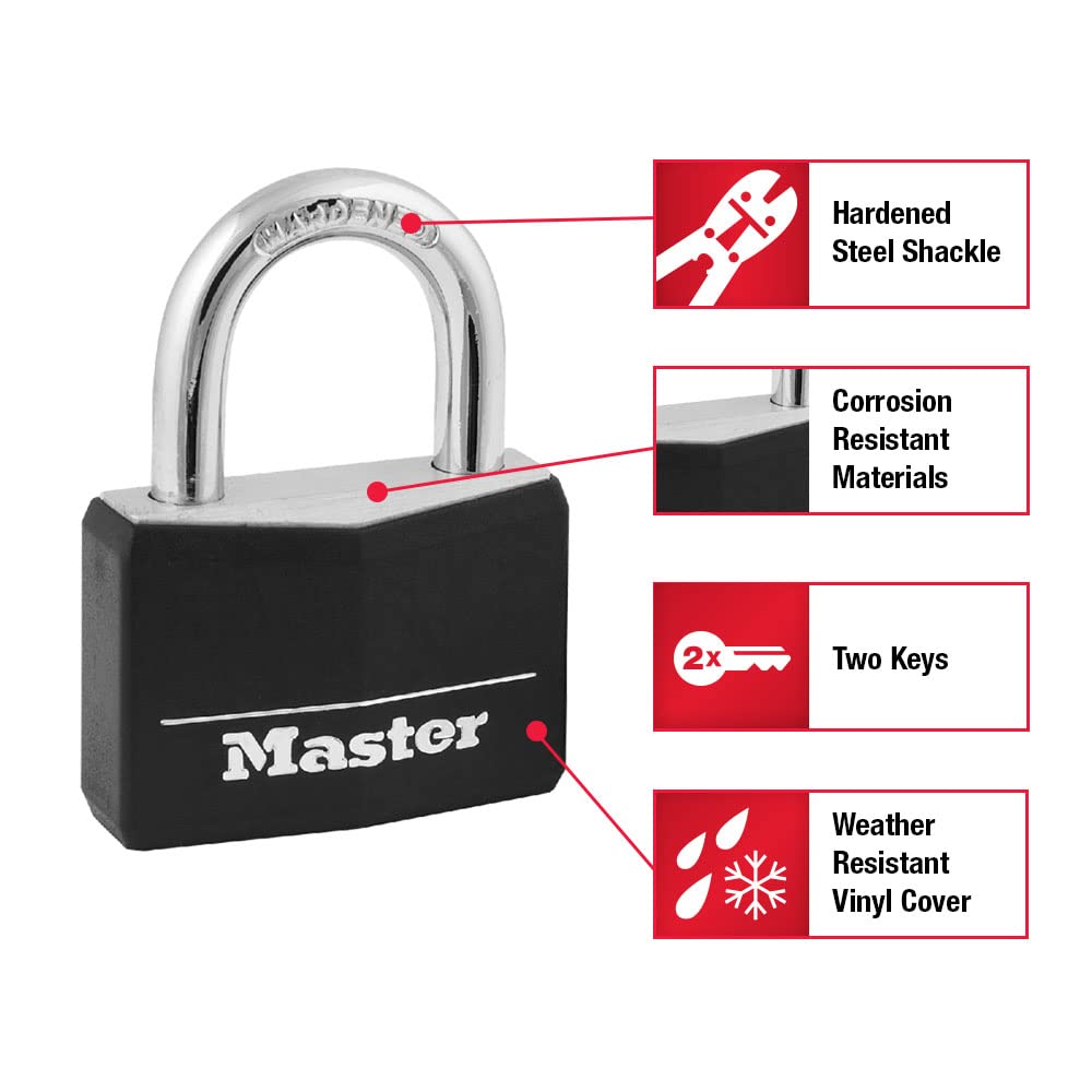 Candado de Aluminio Master Lock rosa con llave de 1-9/16 Pulgadas