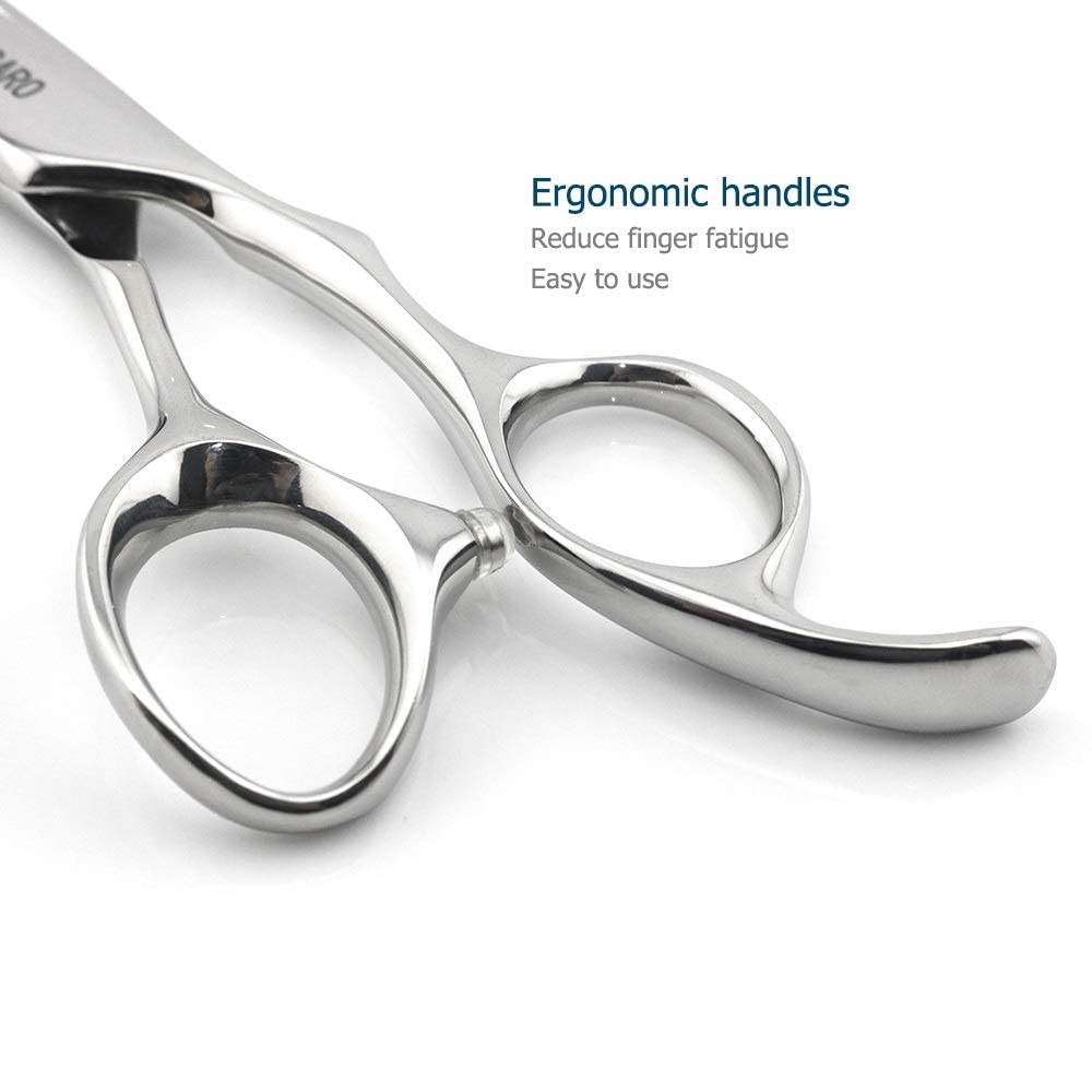 Tijeras profesionales para adelgazar el cabello de 6 pulgadas, tijeras para adelgazar el cabello afiladas, tijeras de peluquero de 30 dientes, tijeras 440C, KINSARO